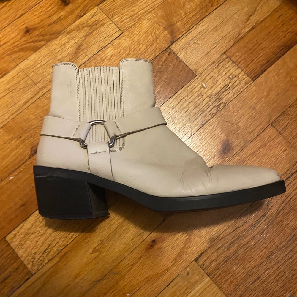 Cream Ankle Boots